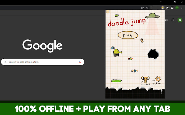 El juego original Doodle Jump de la tienda web de Chrome se ejecutará con OffiDocs Chromium en línea