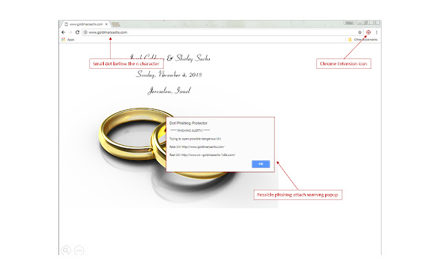 Dot Phishing Protector  from Chrome web store to be run with OffiDocs Chromium online