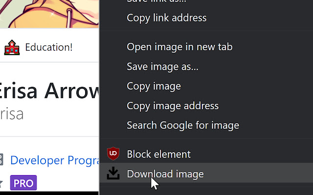 Download Image from Context Menu  from Chrome web store to be run with OffiDocs Chromium online