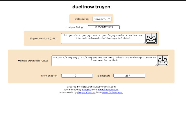 Download truyen (ducitnow_truyen)  from Chrome web store to be run with OffiDocs Chromium online