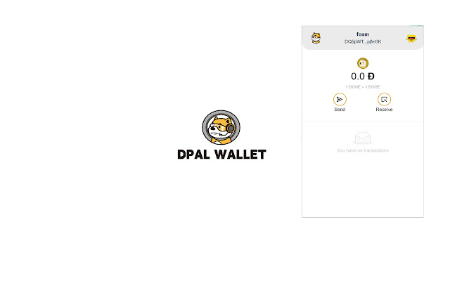 DPal:Wallet for DogeCoin  from Chrome web store to be run with OffiDocs Chromium online