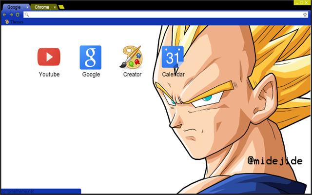 Dragon Ball Z Vegeta Theme  from Chrome web store to be run with OffiDocs Chromium online