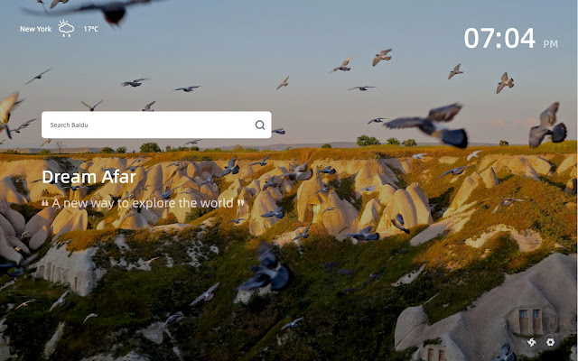 Dream Afar New Tab  from Chrome web store to be run with OffiDocs Chromium online