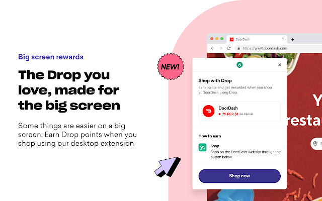 Drop: Shop Offers  Earn Cash Back  from Chrome web store to be run with OffiDocs Chromium online