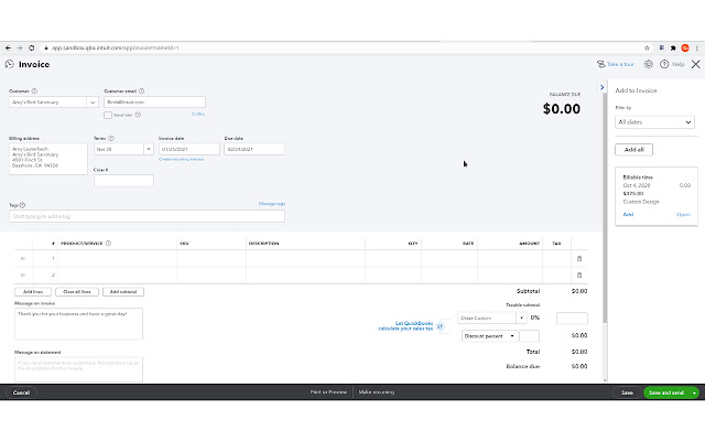 DSTax QuickBooks  from Chrome web store to be run with OffiDocs Chromium online