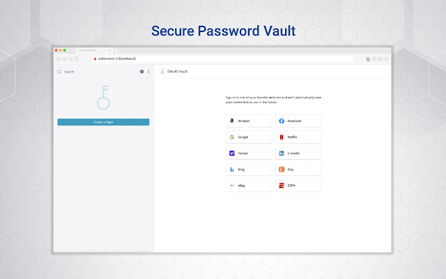 Dteckt Password Vault  from Chrome web store to be run with OffiDocs Chromium online