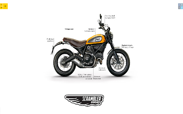 Ducati Scrambler  from Chrome web store to be run with OffiDocs Chromium online