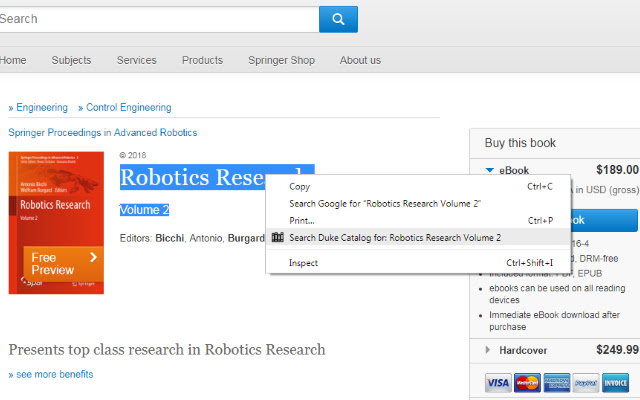 Duke Library Catalog Search  from Chrome web store to be run with OffiDocs Chromium online