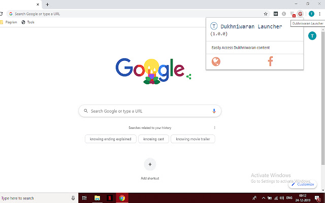 Dukhniwaran Launcher  from Chrome web store to be run with OffiDocs Chromium online