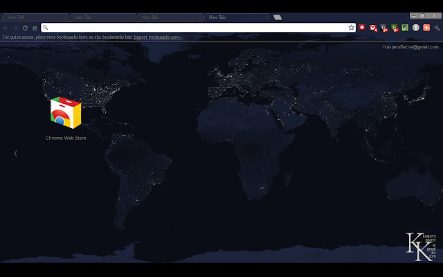 Earth @ Night  from Chrome web store to be run with OffiDocs Chromium online