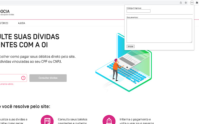 Easy Bot Contas de Clientes  from Chrome web store to be run with OffiDocs Chromium online