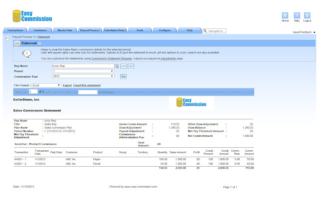 Easy Commission Sales Commission Solution  from Chrome web store to be run with OffiDocs Chromium online