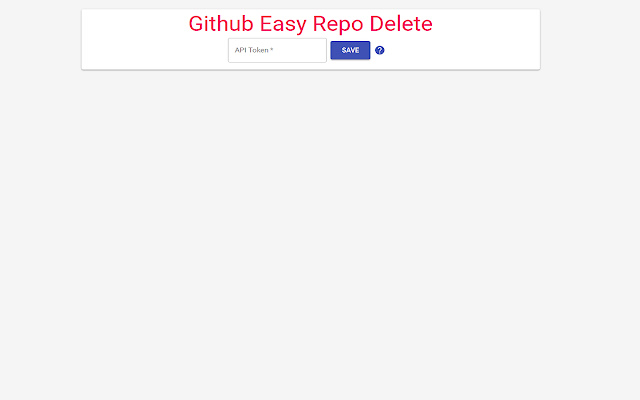 Easy Github Repo Delete  from Chrome web store to be run with OffiDocs Chromium online