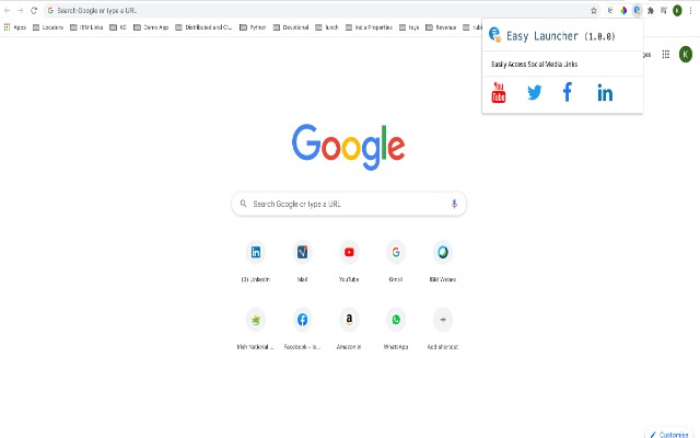 Easy Launcher  from Chrome web store to be run with OffiDocs Chromium online