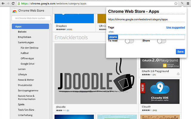 Easy Pinboard  from Chrome web store to be run with OffiDocs Chromium online