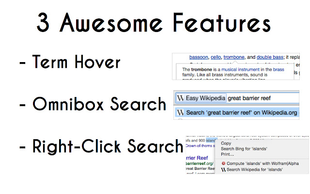 Easy Wikipedia  from Chrome web store to be run with OffiDocs Chromium online