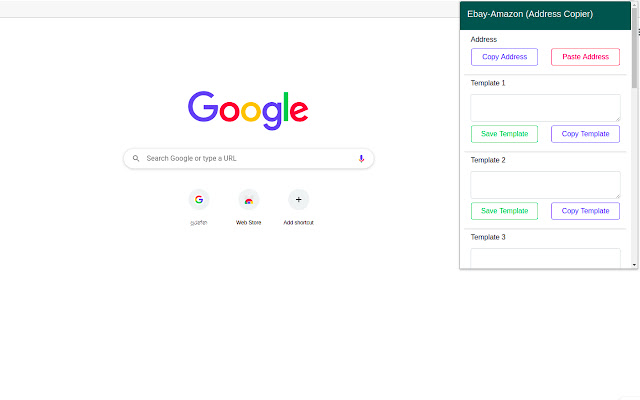 Ebay Amazon Address Coppier  from Chrome web store to be run with OffiDocs Chromium online