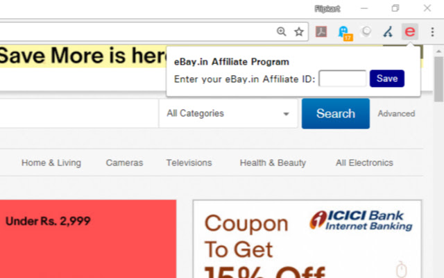 eBay.in Affiliate Link Generator  from Chrome web store to be run with OffiDocs Chromium online