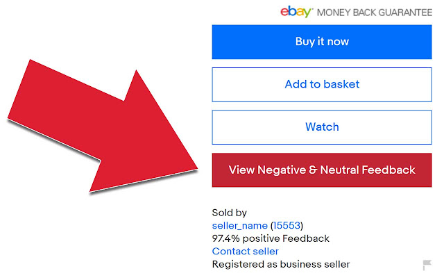 eBay™ Negative  Neutral Feedback Viewer  from Chrome web store to be run with OffiDocs Chromium online