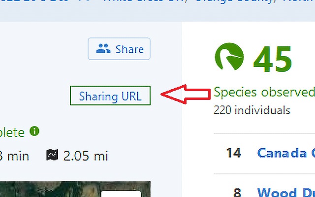 eBird sharing link  from Chrome web store to be run with OffiDocs Chromium online