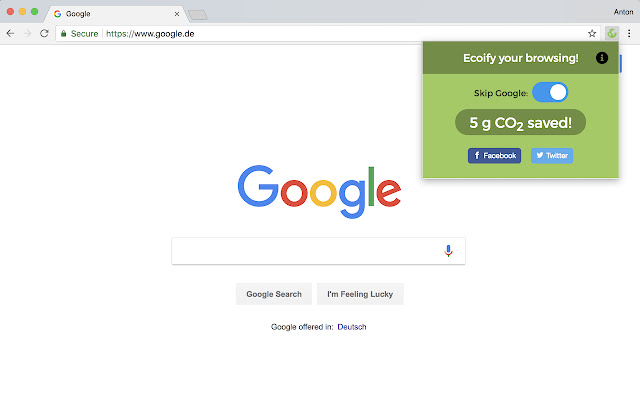 Ecoify Extension  from Chrome web store to be run with OffiDocs Chromium online