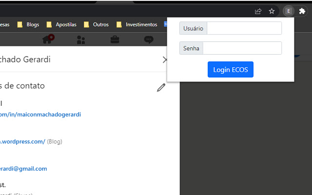 Ecos LinkedIn Extension  from Chrome web store to be run with OffiDocs Chromium online