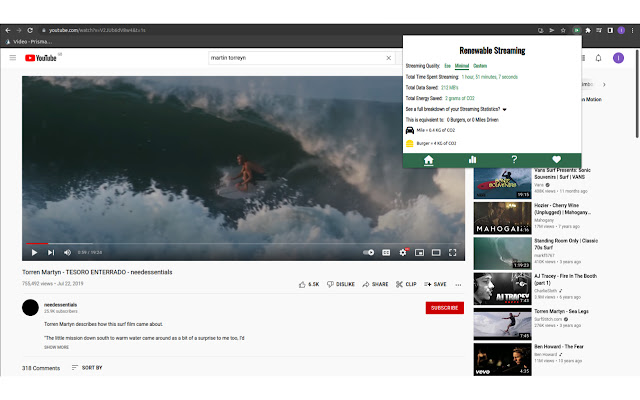 Eco Streaming  from Chrome web store to be run with OffiDocs Chromium online