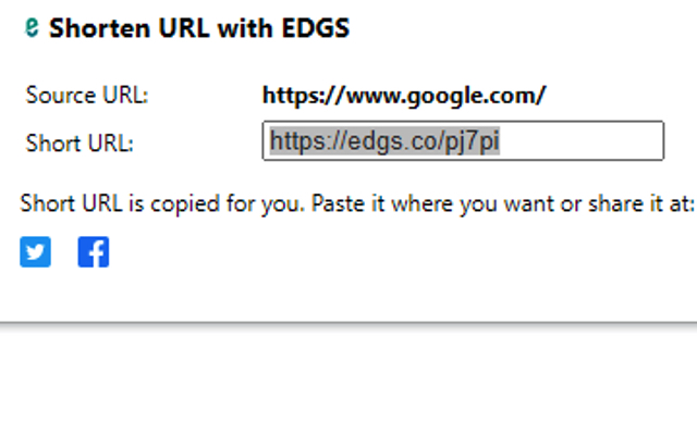 Edgs | Trusted Short URLs  from Chrome web store to be run with OffiDocs Chromium online