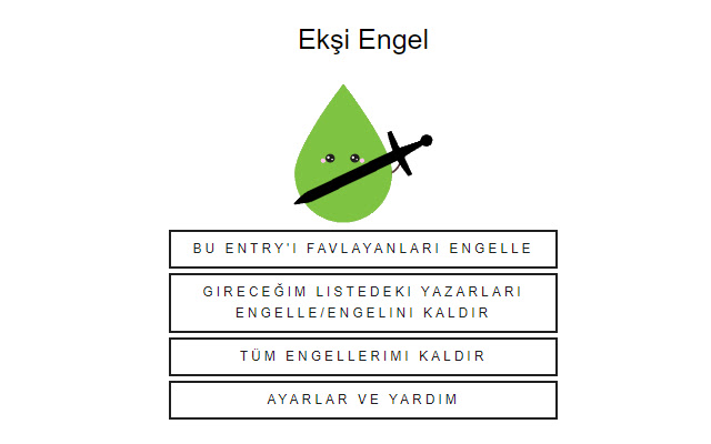 Ekşi Engel  from Chrome web store to be run with OffiDocs Chromium online