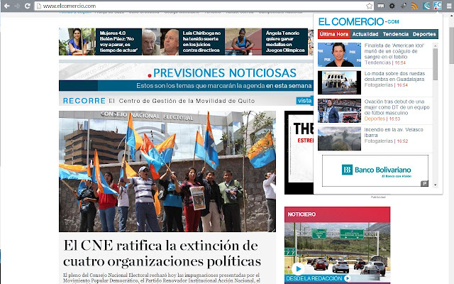 El Comercio  from Chrome web store to be run with OffiDocs Chromium online