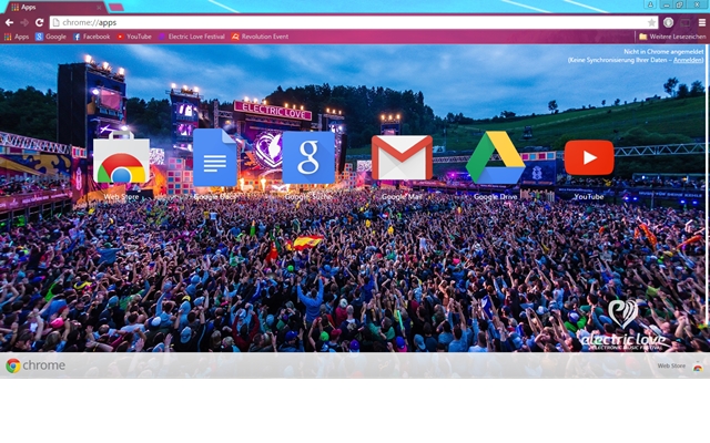 Electric Love Festival Theme 1  from Chrome web store to be run with OffiDocs Chromium online