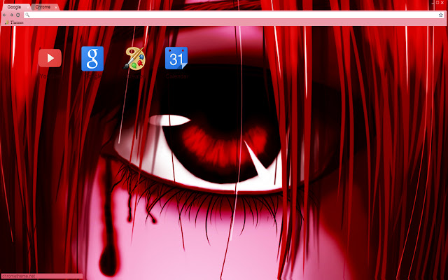 Elfen Lied Red Bloody eye theme 1366x768  from Chrome web store to be run with OffiDocs Chromium online