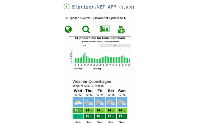 Elpriser.NET  from Chrome web store to be run with OffiDocs Chromium online