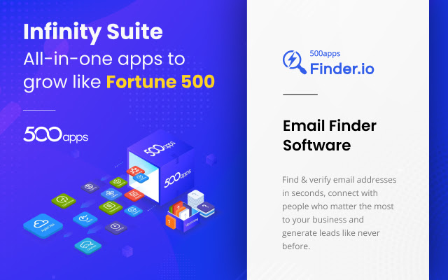 Email Finder by 500apps  from Chrome web store to be run with OffiDocs Chromium online