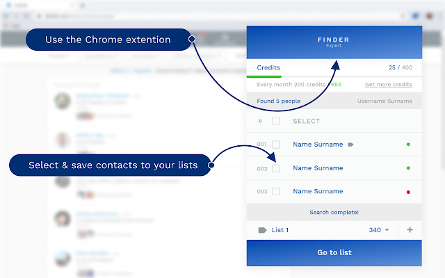 Email Finder Expert  from Chrome web store to be run with OffiDocs Chromium online