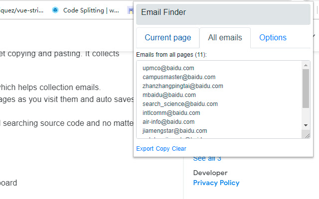 Email Finder Plus  from Chrome web store to be run with OffiDocs Chromium online