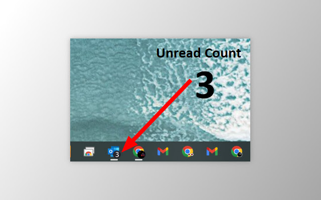 Email Taskbar/Dock Unread Badge  from Chrome web store to be run with OffiDocs Chromium online