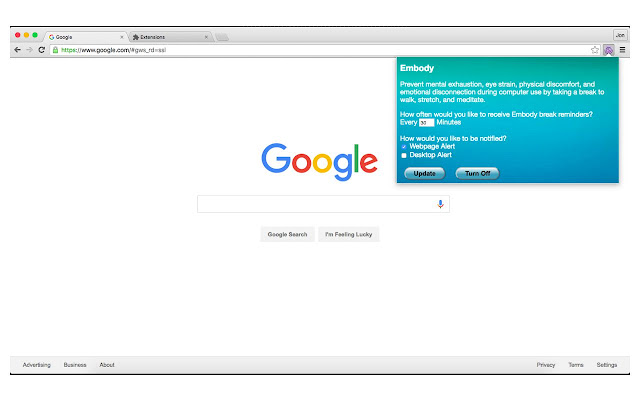 Embody  from Chrome web store to be run with OffiDocs Chromium online