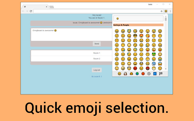 Emojiboard: Chrome web mağazasındaki Emoji Klavye, çevrimiçi OffiDocs Chromium ile çalıştırılacak