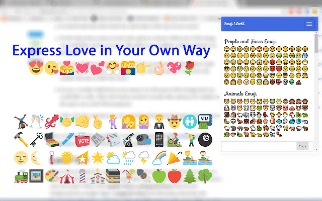 Emojii world  from Chrome web store to be run with OffiDocs Chromium online