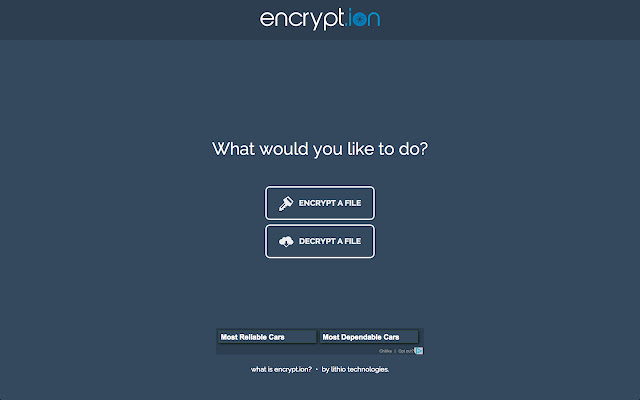 Encrypt.ion  from Chrome web store to be run with OffiDocs Chromium online