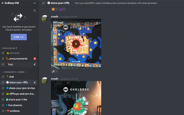 Endlesss Rifff Discord Autoplayer  from Chrome web store to be run with OffiDocs Chromium online