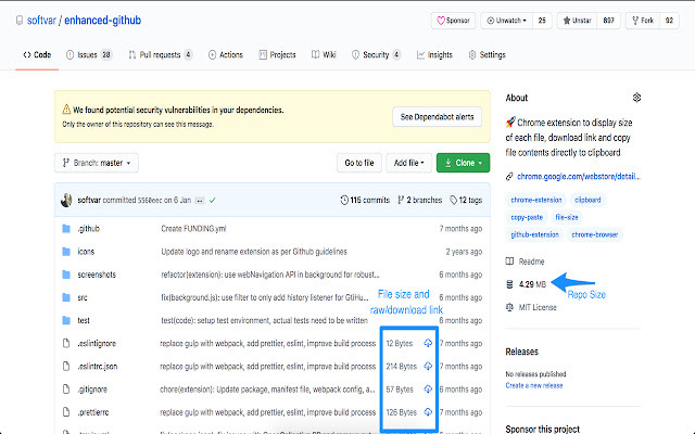 Enhanced GitHub  from Chrome web store to be run with OffiDocs Chromium online