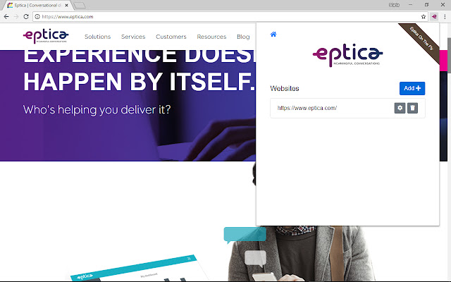 Eptica on the Fly da Chrome Web Store será executado com OffiDocs Chromium online