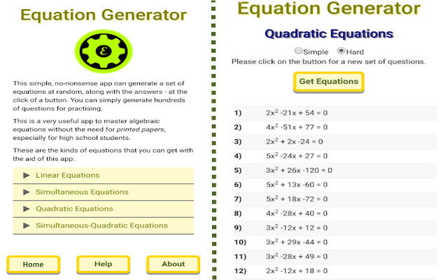 EquationGenerator  from Chrome web store to be run with OffiDocs Chromium online