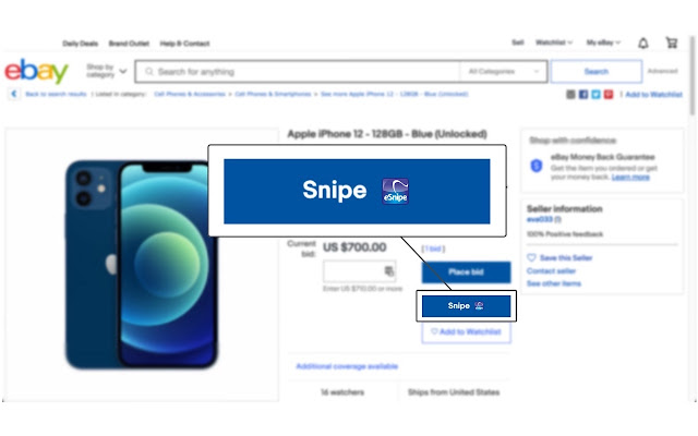 eSnipe Snipe Tool  from Chrome web store to be run with OffiDocs Chromium online