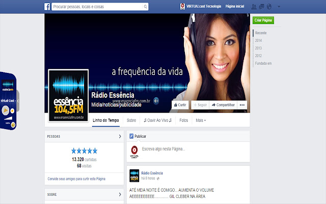 Essência FM  from Chrome web store to be run with OffiDocs Chromium online