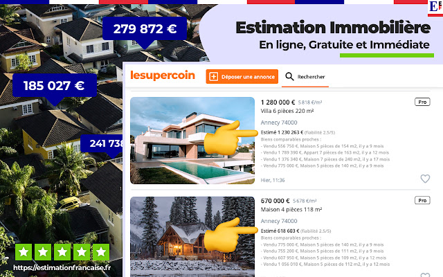 Estimation Française (Beta)  from Chrome web store to be run with OffiDocs Chromium online