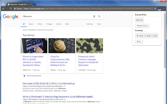 Ethereum Price Ticker | ETH Price Ticker  from Chrome web store to be run with OffiDocs Chromium online