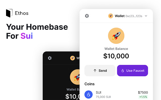 Ethos Sui Wallet  from Chrome web store to be run with OffiDocs Chromium online